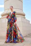 Flared Midi Dress - Purple