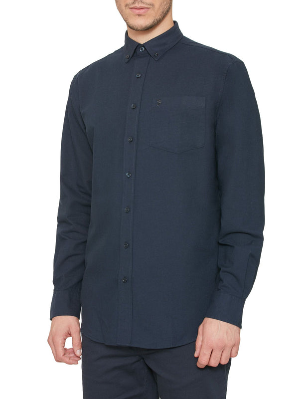 Drayton Long Sleeve Button Down Shirt - Navy