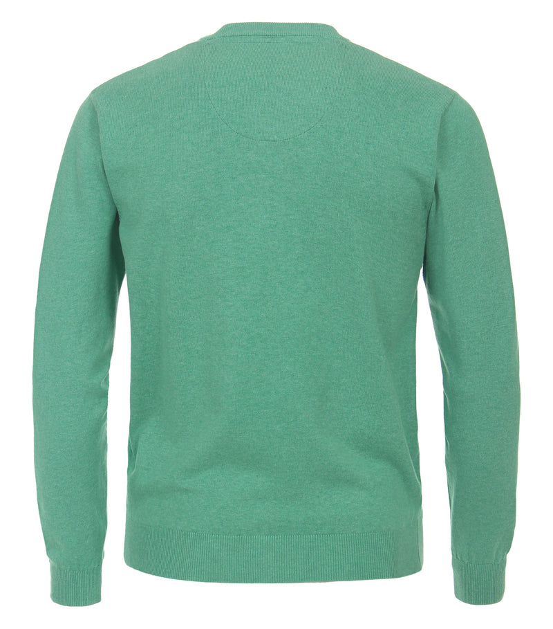 V Neck Jumper - Green 628