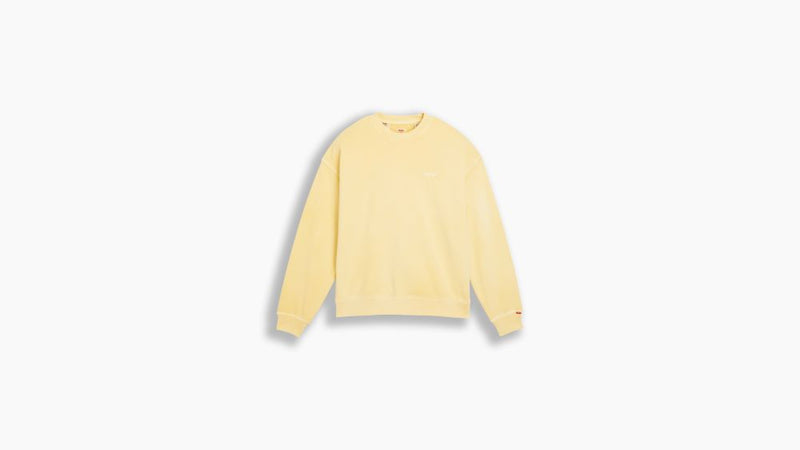 Red Tab Round Neck Sweater - Natural Dye Yellow