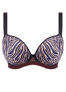 Wild Under-wired Mould Plunge Bra - Zebra