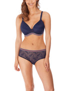 Wild Underwire Demi Plunge Mould Bra - Midnight Poppy