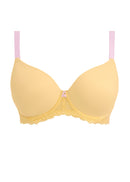 Offbeat Underwire Moulded Demi Bra - Lemon Fizz