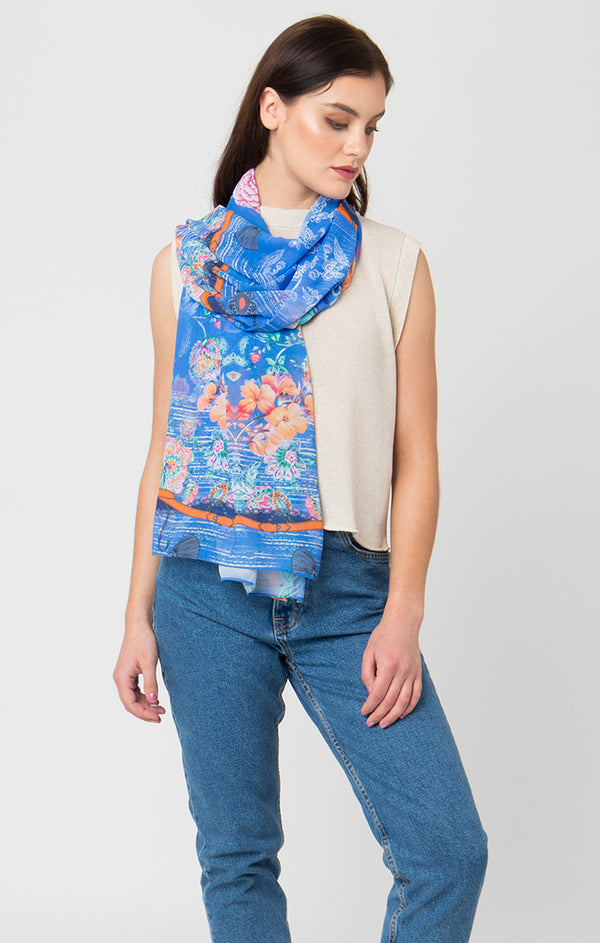 Adilah Scarf - Blue