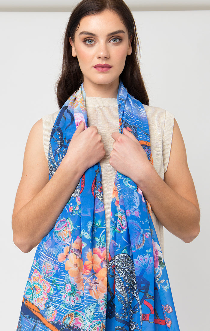 Adilah Scarf - Blue
