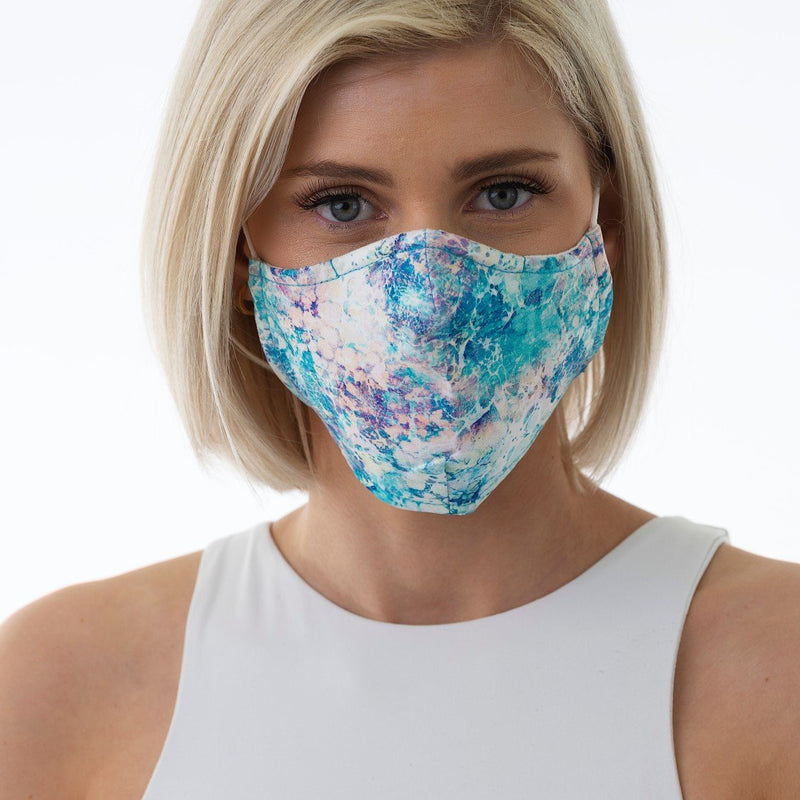Face Mask Aqua Tie Dye