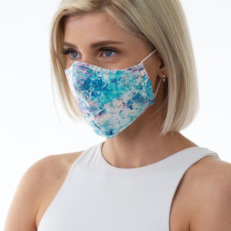 Face Mask Aqua Tie Dye