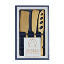 Artesà 3-Piece Set of Brass Coloured Cheese Knives