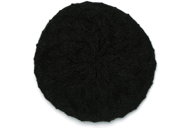 Knitted Beret - Black
