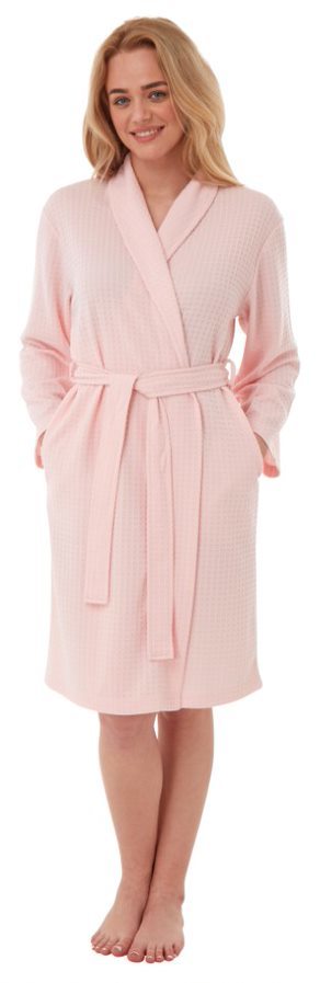 Shawl Collar Dressing Gown - Pink