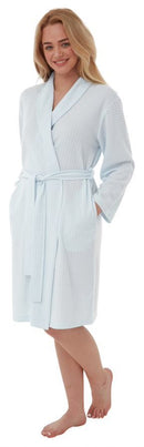 Shawl Collar Dressing Gown - Blue