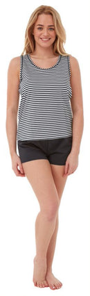 Striped Short Pyjama Set - Navy