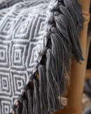 Ascot Cotton Throw Charcoal - 180x250cm