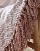 Ascot Cotton Throw Pink - 130x170cm