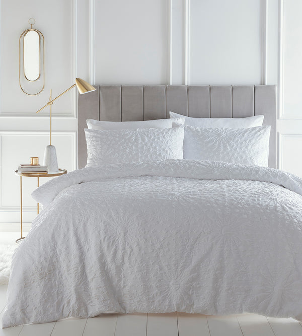 Athena Duvet Cover Set - White