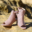 Beatrice Peep Toe Shoe - Pink