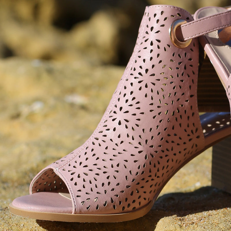 Beatrice Peep Toe Shoe - Pink