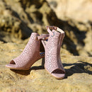 Beatrice Peep Toe Shoe - Pink