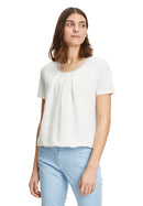Bateau Neck Paisley Blouse - Offwhite
