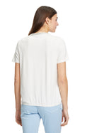 Bateau Neck Paisley Blouse - Offwhite