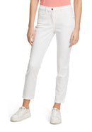 Slim Fit Plain Trousers - Offwhite
