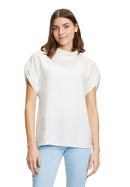 Turn Over Collar Overblouse - Off White
