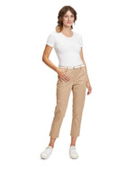 Slim Fit 7/8 Length Trouser - Camel Beige