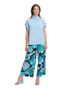 Turn Over Collar Overblouse - Dusk Blue