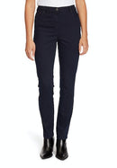 High Waist Trousers - Dark Blue Denim