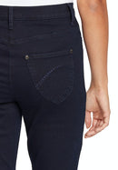 High Waist Trousers - Dark Blue Denim