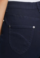 High Waist Trousers - Dark Blue Denim