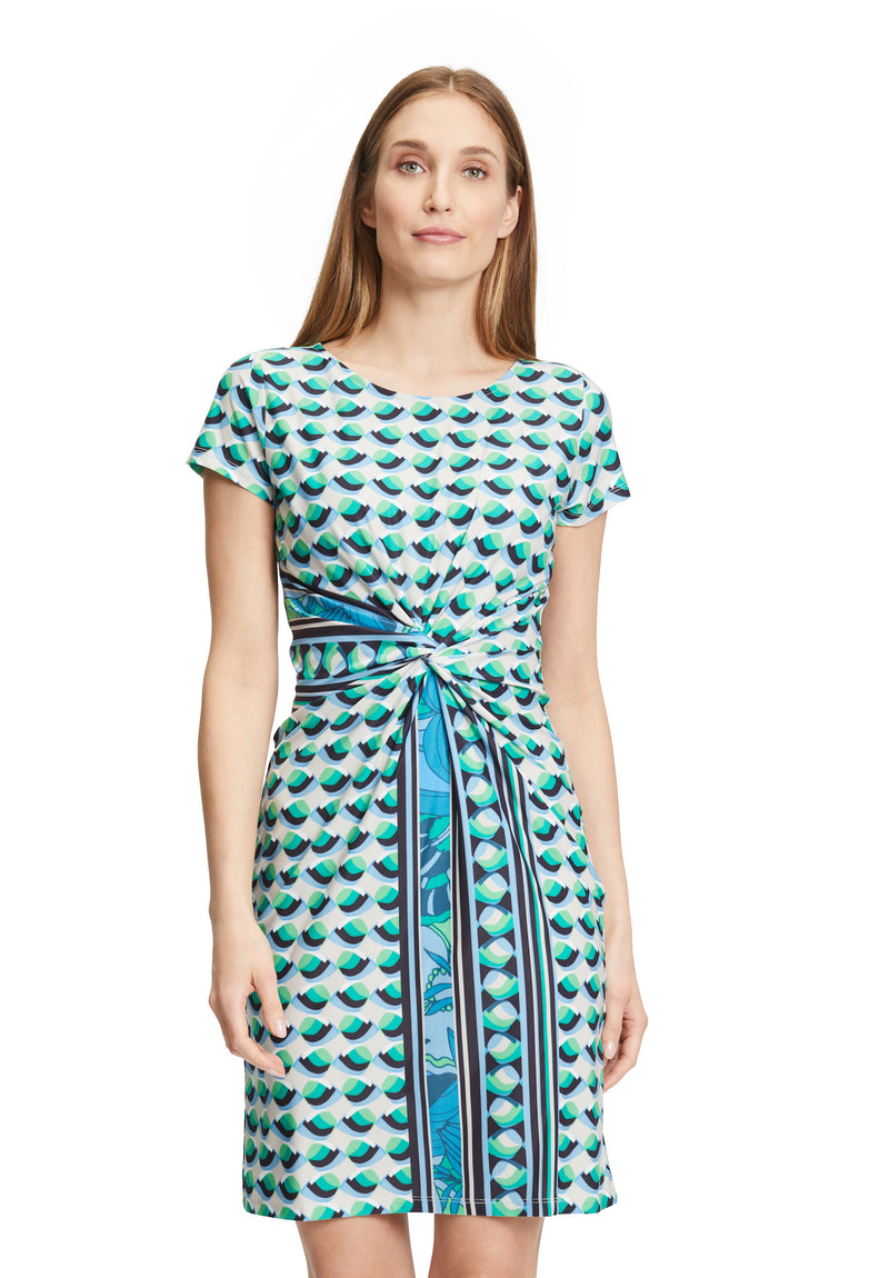 Dress - Dark Blue/Beige