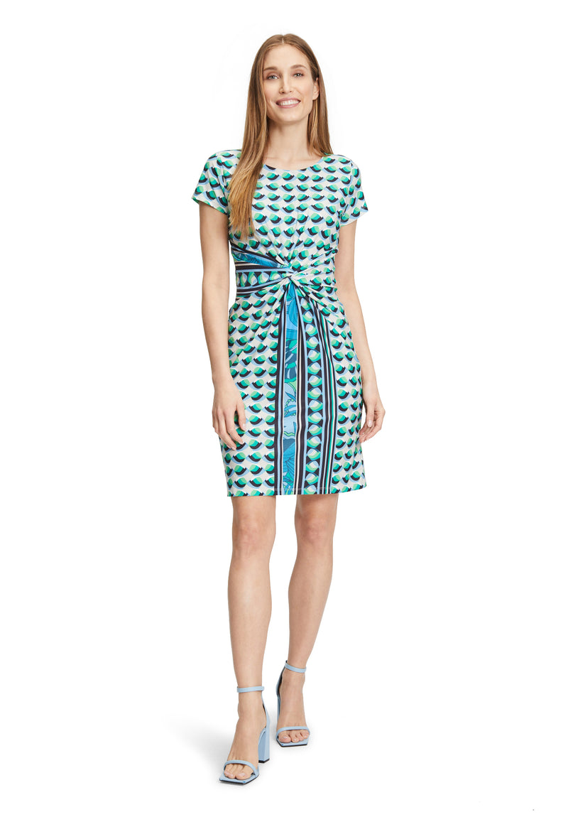 Dress - Dark Blue/Beige