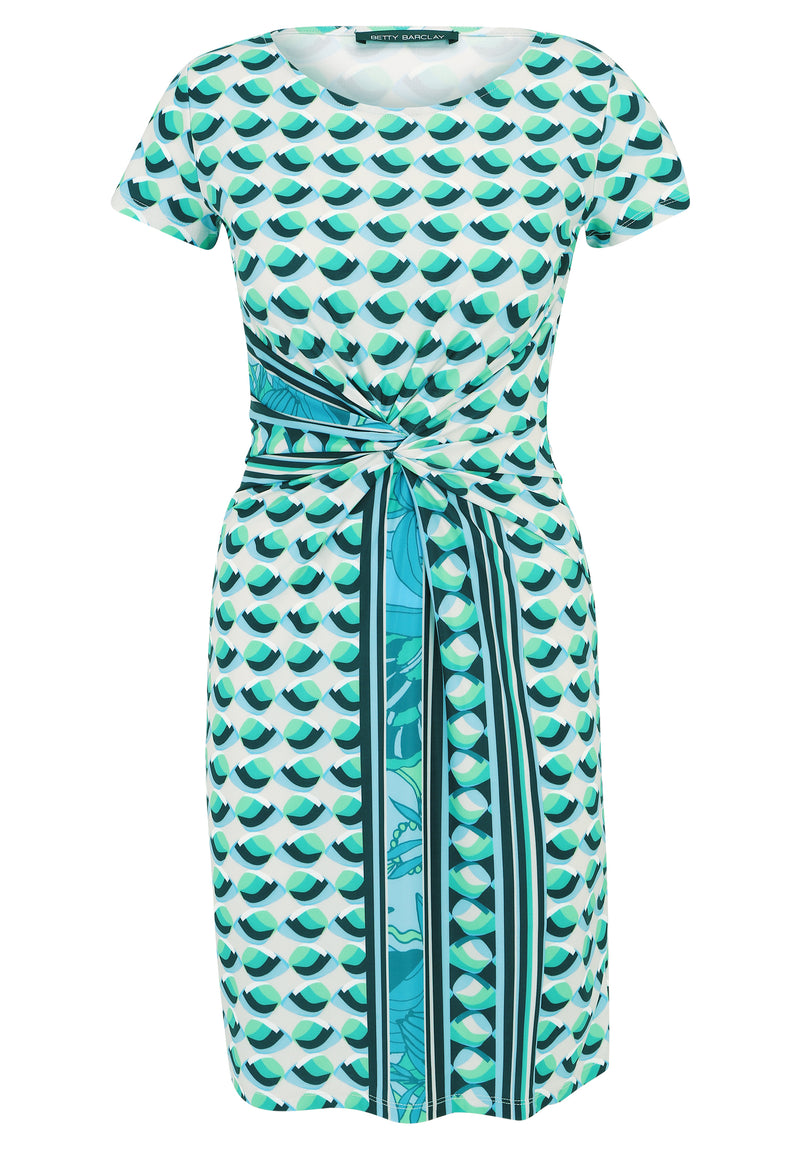 Dress - Dark Blue/Beige