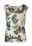 Print Sleeveless T-shirt - Green