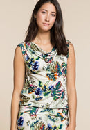 Print Sleeveless T-shirt - Green