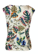 Print Sleeveless T-shirt - Green