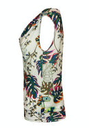 Print Sleeveless T-shirt - Green