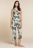 Print Sleeveless T-shirt - Green