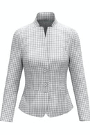 Ray Of Light Stand Up Collar Blazer - Grey