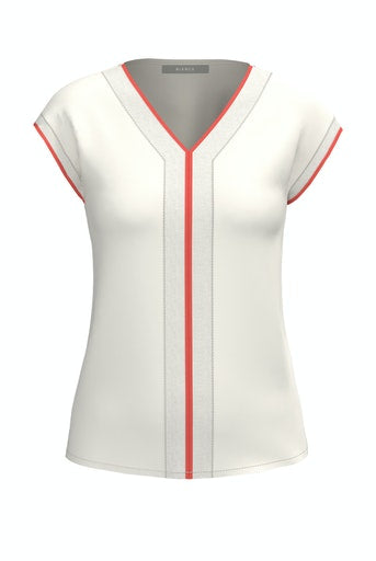 Moving On Up V-Neck T-shirt - Pearl