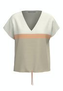 Life Is A Flower V Neck Jumper - Beige