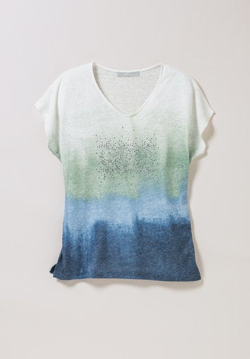 Julie V Neck T-shirt - Blue