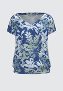 Julie V Neck T-shirt - Blue