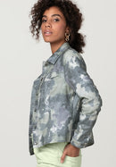 Never Look Back Print Jacket - Green