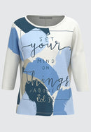 Code Blue Front Print Shirt - Cream