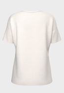 Pink It Up Front Print Shirt - Cream