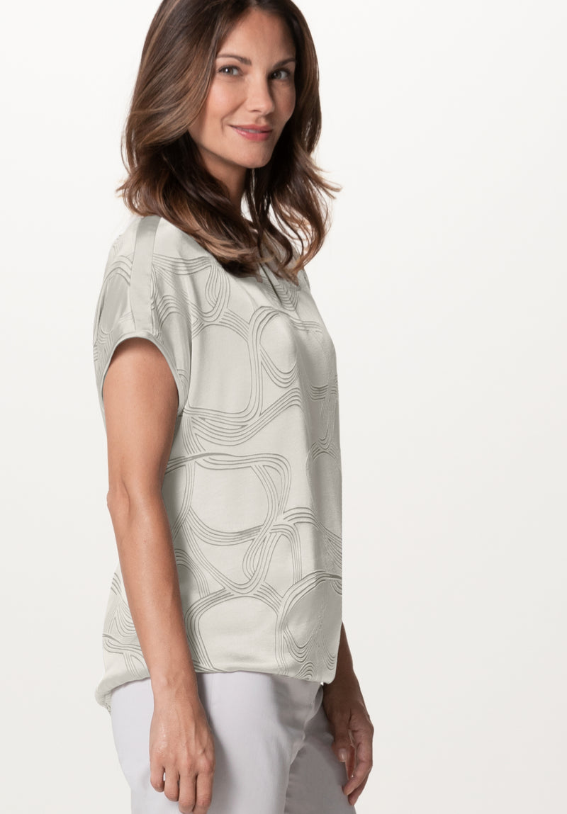 Boat Neck Blouse - Seashell