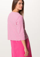 Pink It Up Print Jacket - Red