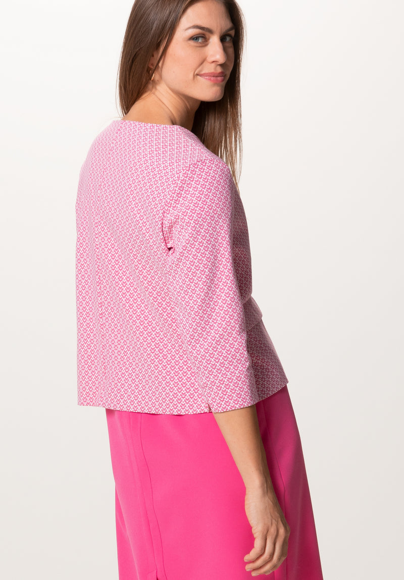 Pink It Up Print Jacket - Red